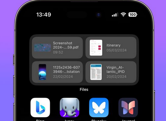 乌海苹果屏幕维修分享iPhone主屏幕快速访问最近的文件 